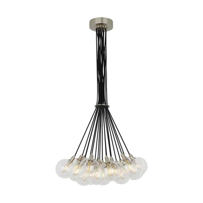 Visual Comfort Modern Collection 700GMBMP19CS Sean Lavin Gambit 19-Light Chandelier 120 Volts 25in Length in Satin Nickel
