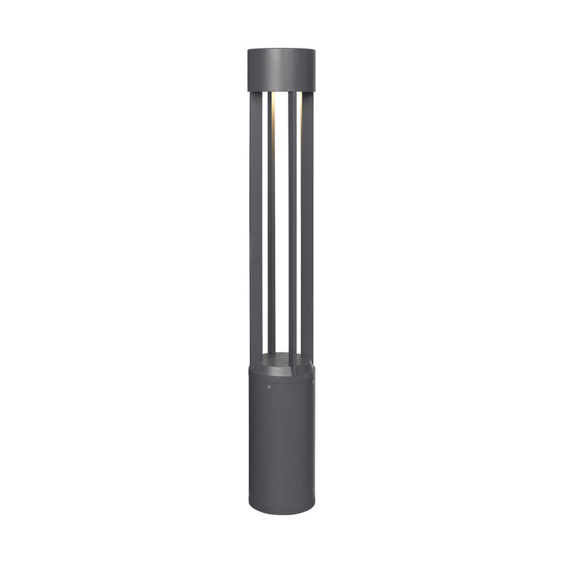 Visual Comfort Modern Collection 700OBTUR8304220CH12S Sean Lavin Turbo 42 Outdoor Bollard 1 Light 12 Volts 6in Length 3000K in Charcoal
