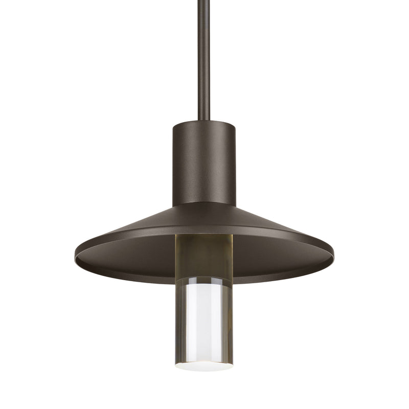 Visual Comfort Modern Collection 700OPASHH930CZUNV Sean Lavin Ash 12 Outdoor Pendant 1 Light Universal 120-277 Volts 12.5in Length 3000K in Bronze