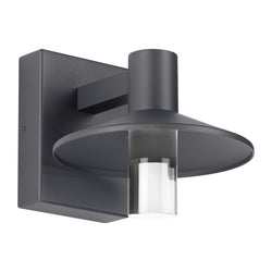 Visual Comfort Modern Collection 700OWASHH9278CHUNV Sean Lavin Ash 8 Outdoor Wall 1 Light Universal 120-277 Volts 10.5in Length 2700K in Charcoal