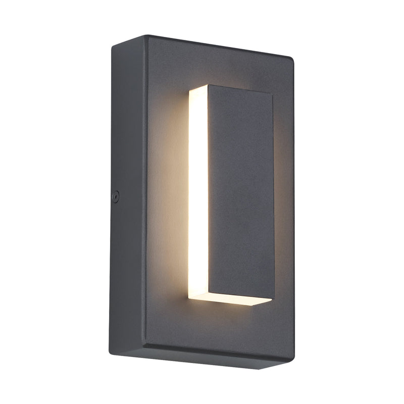 Visual Comfort Modern Collection 700OWASP9308DHUNVSLFSP Sean Lavin Aspen 8 Outdoor Wall 1 Light Universal 120-277 Volts 5in Length 3000K in Charcoal, In-Line Fuse, Surge Protection