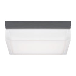 Visual Comfort Modern Collection 700OWBXL930H120 Sean Lavin Boxie Large Outdoor Wall/Flush Mount 1 Light 120 Volts 9in Length 3000K in Charcoal