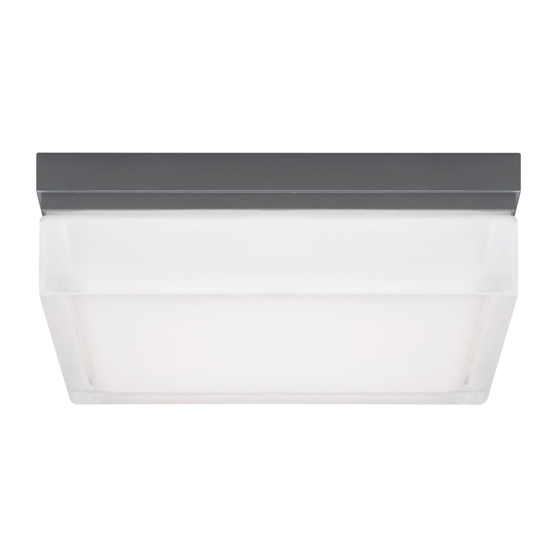 Visual Comfort Modern Collection 700OWBXL930H120 Sean Lavin Boxie Large Outdoor Wall/Flush Mount 1 Light 120 Volts 9in Length 3000K in Charcoal