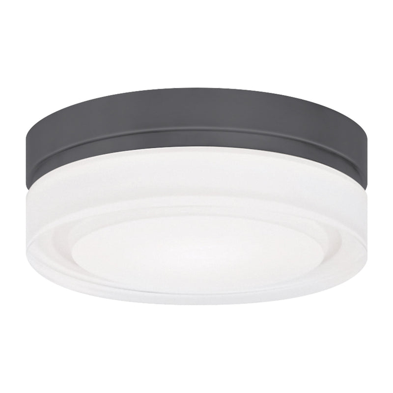 Visual Comfort Modern Collection 700OWCQS930H120 Sean Lavin Cirque Small Outdoor Wall/Flush Mount 1 Light 120 Volts 6in Length 3000K in Charcoal