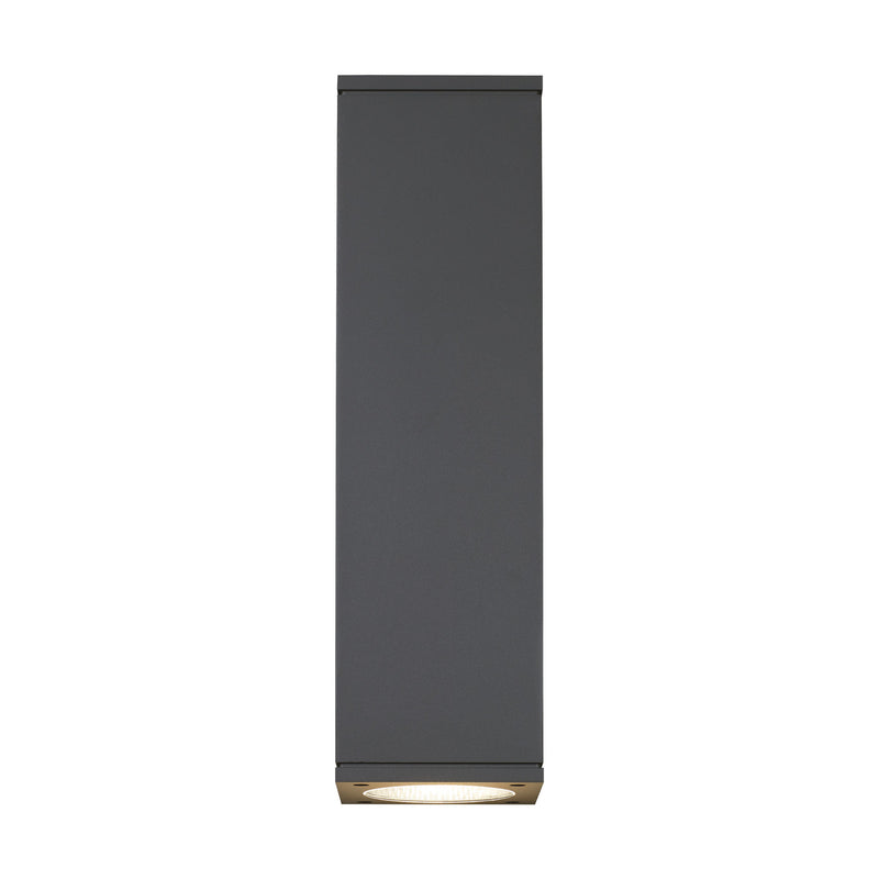 Visual Comfort Modern Collection 700OWTEG82718NWCHUDUNVPC Sean Lavin Tegel 18 Outdoor Wall 1 Light Universal 120-277 Volts 5in Length 2700K in Charcoal, Button Photocontrol