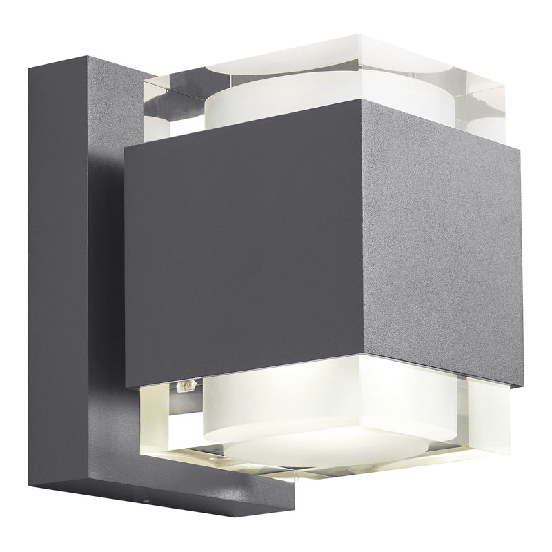 Visual Comfort Modern Collection 700OWVOT8308HUDUNVSSP Sean Lavin Voto 8 Outdoor Wall 1 Light Universal 120-277 Volts 6.7in Length 3000K in Charcoal, Surge Protection