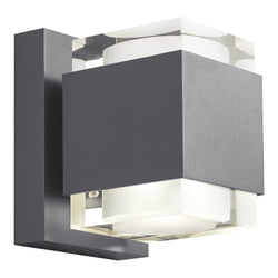 Visual Comfort Modern Collection 700OWVOT8408HUDUNVS Sean Lavin Voto 8 Outdoor Wall 1 Light Universal 120-277 Volts 6.7in Length 4000K in Charcoal
