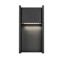 Visual Comfort Modern Collection 700OWZUR92718BUNVAPC Sean Lavin Zur 18 Outdoor Wall 1 Light Universal 120-277 Volts 7.7in Length 2700K in Black, Button Photocontrol