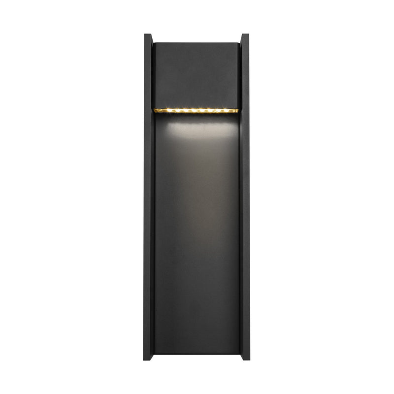 Visual Comfort Modern Collection 700OWZUR92724BUNVALF Sean Lavin Zur 24 Outdoor Wall 1 Light Universal 120-277 Volts 7.7in Length 2700K in Black, In-Line Fuse