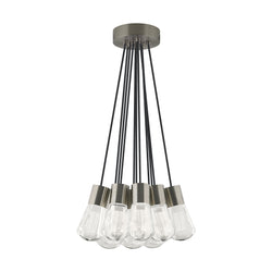 Visual Comfort Modern Collection 700TDALVPMC11BS-LED922 Sean Lavin Alva Pendant 11 Light 120 Volts 18in Length 2200K in Satin Nickel