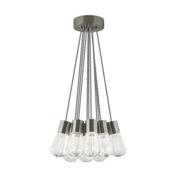 Visual Comfort Modern Collection 700TDALVPMC11IS-LED922 Sean Lavin Alva Pendant 11 Light 120 Volts 18in Length 2200K in Satin Nickel