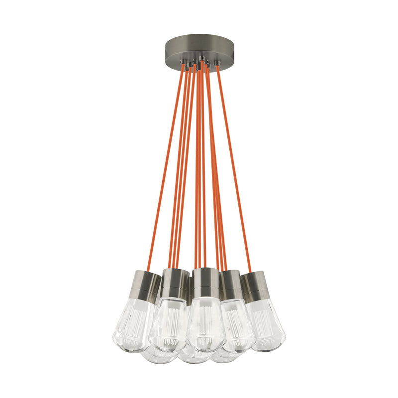 Visual Comfort Modern Collection 700TDALVPMC11OS-LED930 Sean Lavin Alva Pendant 11 Light 120 Volts 18in Length 3000K in Satin Nickel