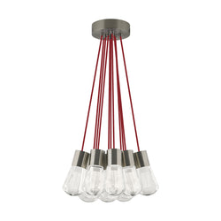 Visual Comfort Modern Collection 700TDALVPMC11RS-LED922 Sean Lavin Alva Pendant 11 Light 120 Volts 18in Length 2200K in Satin Nickel