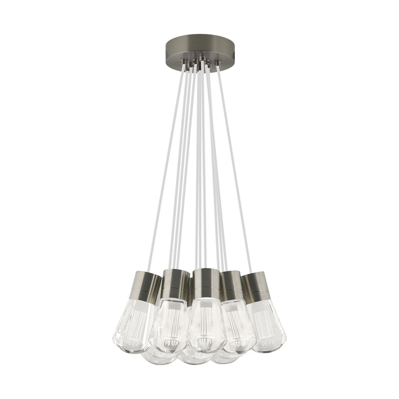 Visual Comfort Modern Collection 700TDALVPMC11WS-LED930 Sean Lavin Alva Pendant 11 Light 120 Volts 18in Length 3000K in Satin Nickel