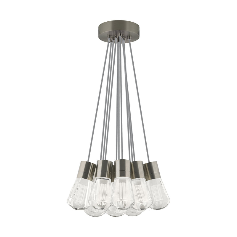 Visual Comfort Modern Collection 700TDALVPMC11YS-LED922 Sean Lavin Alva Pendant 11 Light 120 Volts 18in Length 2200K in Satin Nickel