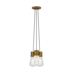Visual Comfort Modern Collection 700TDALVPMC3IR-LED922 Sean Lavin Alva Pendant 3 Light 120 Volts 9in Length 2200K in Aged Brass