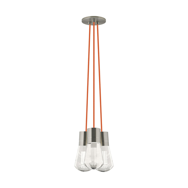 Visual Comfort Modern Collection 700TDALVPMC3OS-LED930 Sean Lavin Alva Pendant 3 Light 120 Volts 9in Length 3000K in Satin Nickel