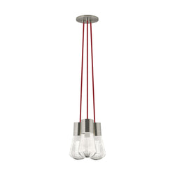 Visual Comfort Modern Collection 700TDALVPMC3RS-LED922 Sean Lavin Alva Pendant 3 Light 120 Volts 9in Length 2200K in Satin Nickel
