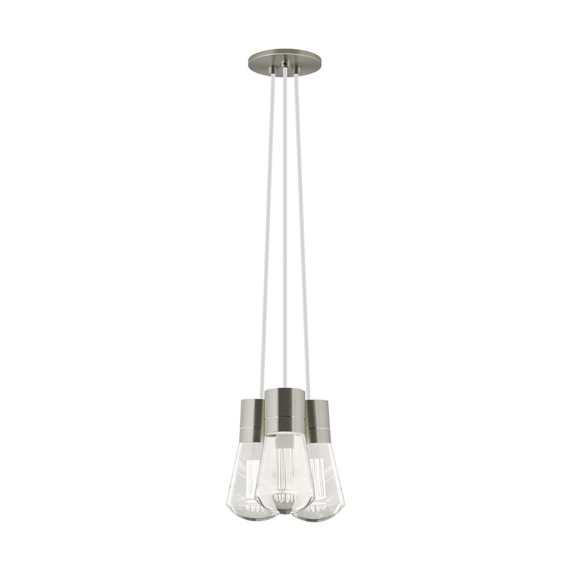 Visual Comfort Modern Collection 700TDALVPMC3WS-LED930 Sean Lavin Alva Pendant 3 Light 120 Volts 9in Length 3000K in Satin Nickel
