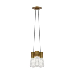 Visual Comfort Modern Collection 700TDALVPMC3YR-LED922 Sean Lavin Alva Pendant 3 Light 120 Volts 9in Length 2200K in Aged Brass