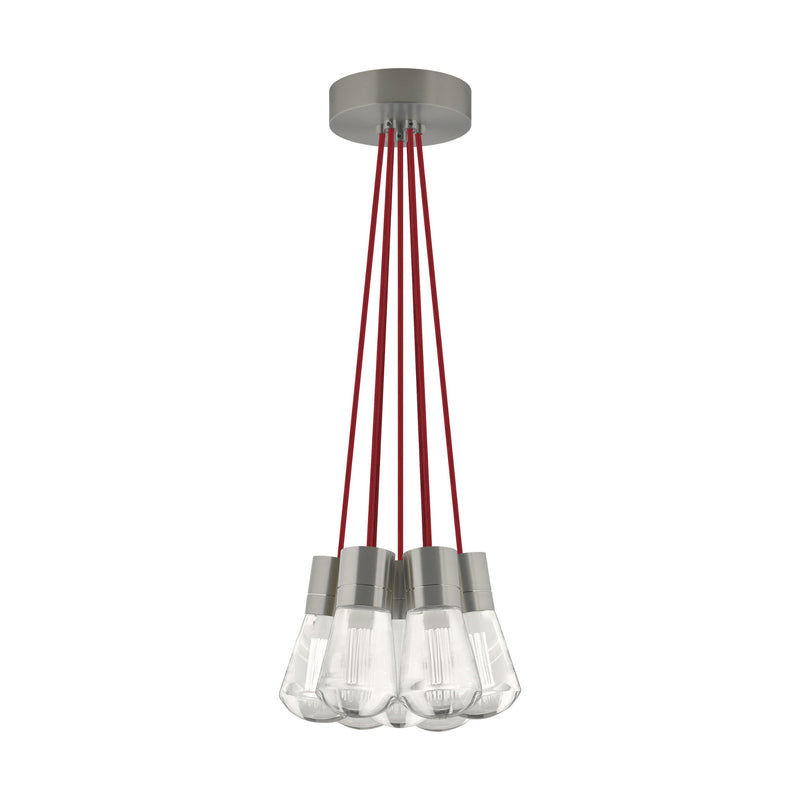 Visual Comfort Modern Collection 700TDALVPMC7RS-LED922 Sean Lavin Alva Pendant 7 Light 120 Volts 14in Length 2200K in Satin Nickel