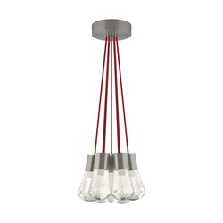 Visual Comfort Modern Collection 700TDALVPMC7RS-LED930 Sean Lavin Alva Pendant 7 Light 120 Volts 14in Length 3000K in Satin Nickel