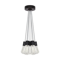 Visual Comfort Modern Collection 700TDALVPMC7YB-LED922 Sean Lavin Alva Pendant 7 Light 120 Volts 14in Length 2200K in Black