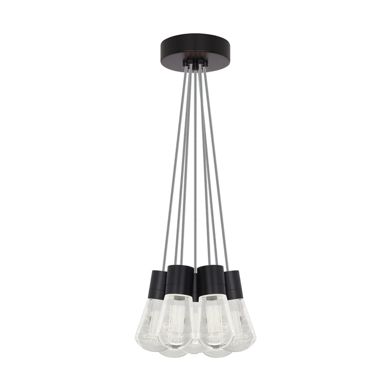 Visual Comfort Modern Collection 700TDALVPMC7YB-LED922 Sean Lavin Alva Pendant 7 Light 120 Volts 14in Length 2200K in Black