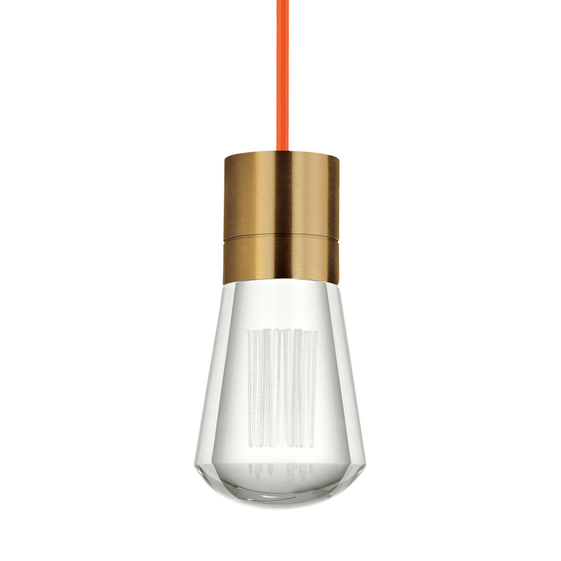 Visual Comfort Modern Collection 700TDALVPMCOR-LED922 Sean Lavin Alva Pendant 1 Light 120 Volts 3.6in Length 2200K in Aged Brass