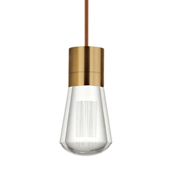 Visual Comfort Modern Collection 700TDALVPMCPR-LED922 Sean Lavin Alva Pendant 1 Light 120 Volts 3.6in Length 2200K in Aged Brass