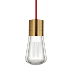 Visual Comfort Modern Collection 700TDALVPMCRR-LED922 Sean Lavin Alva Pendant 1 Light 120 Volts 3.6in Length 2200K in Aged Brass