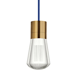 Visual Comfort Modern Collection 700TDALVPMCUR-LED922 Sean Lavin Alva Pendant 1 Light 120 Volts 3.6in Length 2200K in Aged Brass