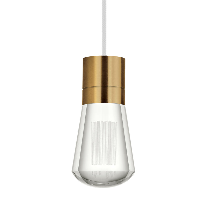 Visual Comfort Modern Collection 700TDALVPMCWR-LED922 Sean Lavin Alva Pendant 1 Light 120 Volts 3.6in Length 2200K in Aged Brass