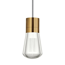 Visual Comfort Modern Collection 700TDALVPMCYR-LED922 Sean Lavin Alva Pendant 1 Light 120 Volts 3.6in Length 2200K in Aged Brass