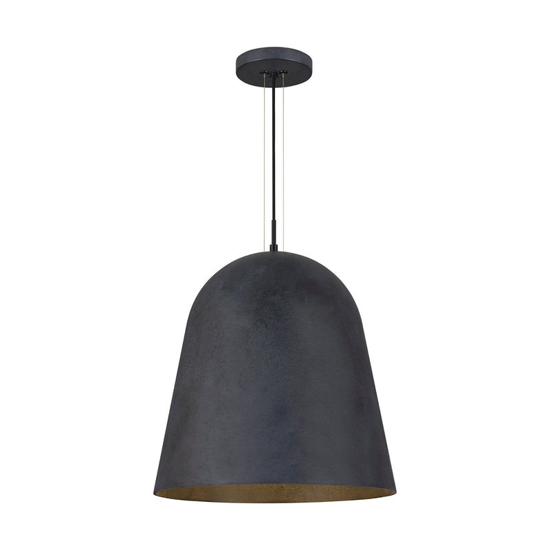 Visual Comfort Modern Collection 700TDFETPE Sean Lavin Fett Pendant 120 Volts 17.7in Length in Weathered Zinc