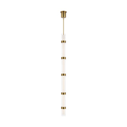 Visual Comfort Modern Collection 700TDWIT6R-LED930 Sean Lavin Wit Pendant 1 Light Universal 120-277 Volts 3.9in Length 3000K in Aged Brass