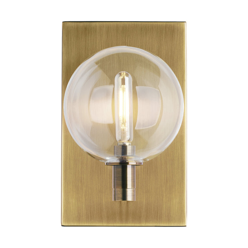 Visual Comfort Modern Collection 700WSGMBSCR Sean Lavin Gambit Single Wall 120 Volts 5.5in Length in Aged Brass