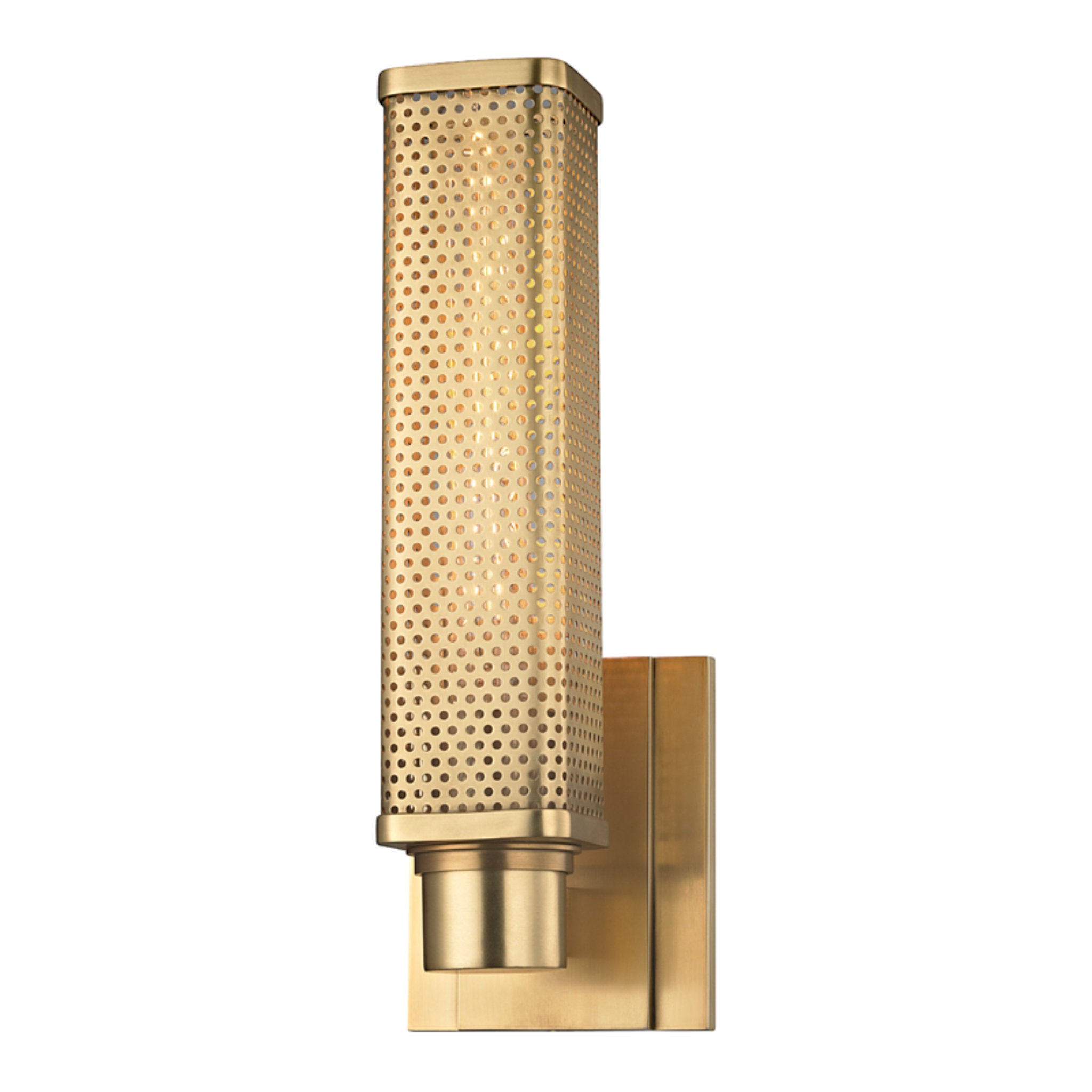 Gibbs 1 Light Wall Sconce in Aged Brass