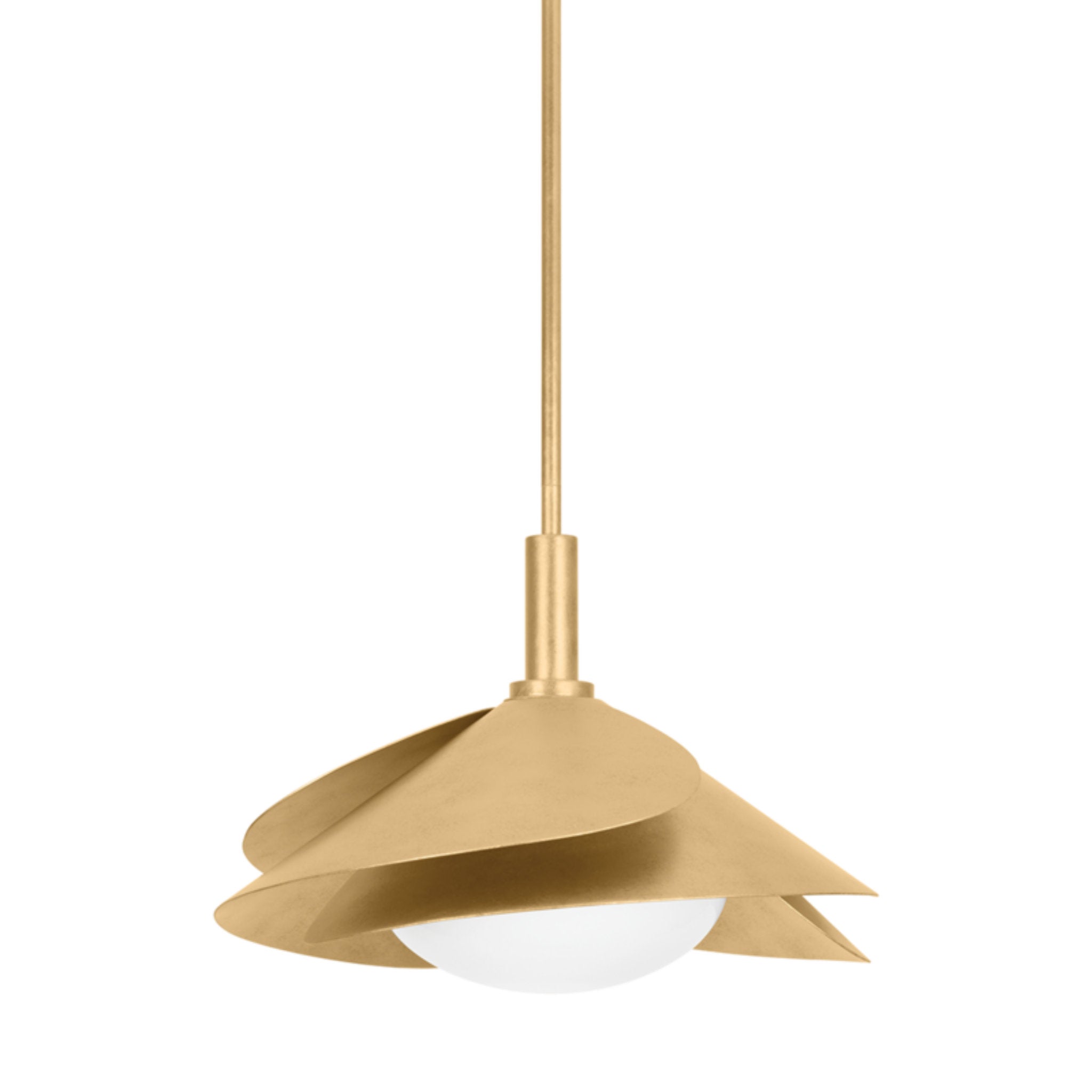 Brookhaven 1-Light Pendant in  Vintage Gold Leaf 15.25L x 15.25W x 12H