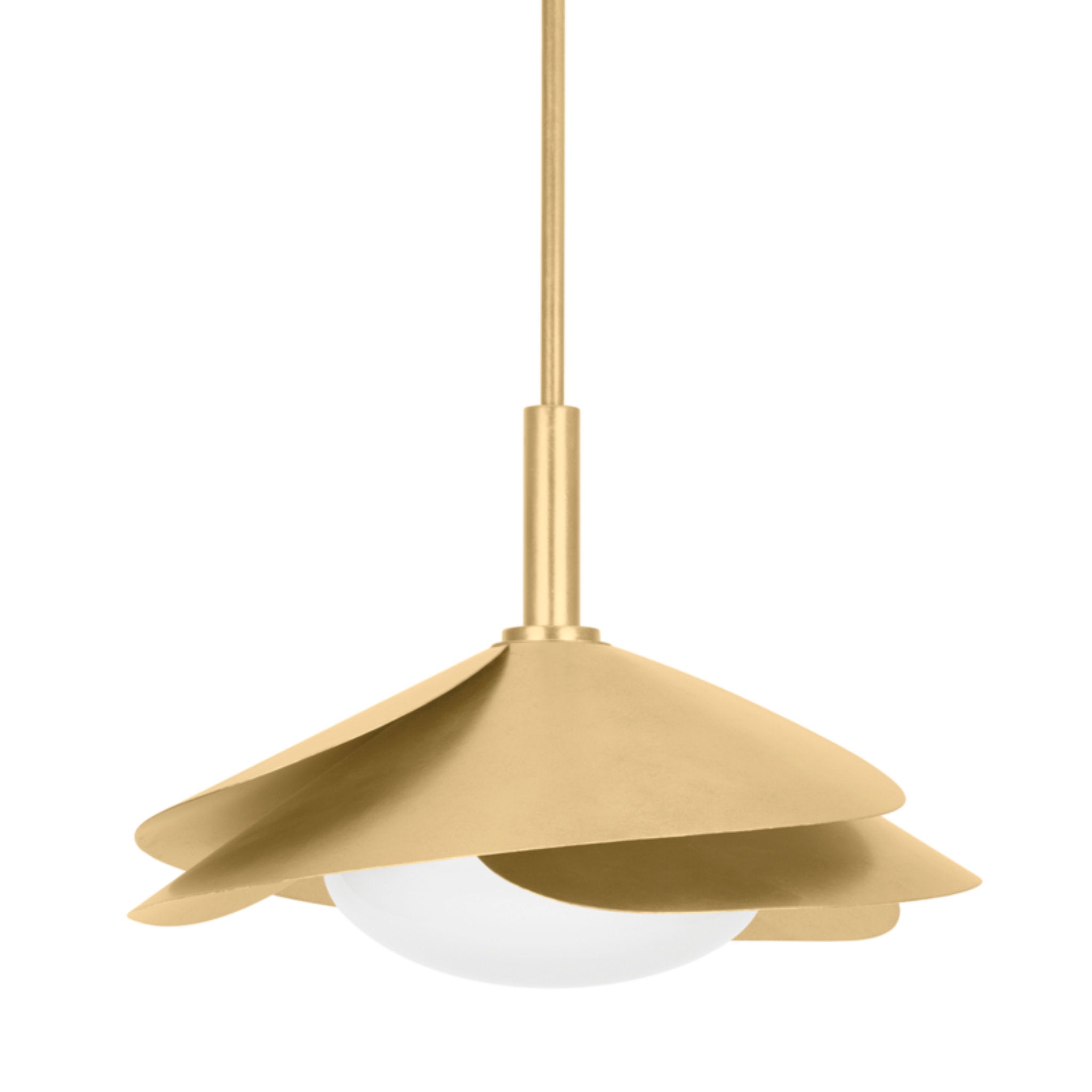 Brookhaven 1-Light Pendant in  Vintage Gold Leaf 22L x 22W x 17.25H