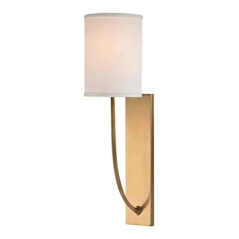 Colton 1 Light Wall Sconce in Aged Brass
