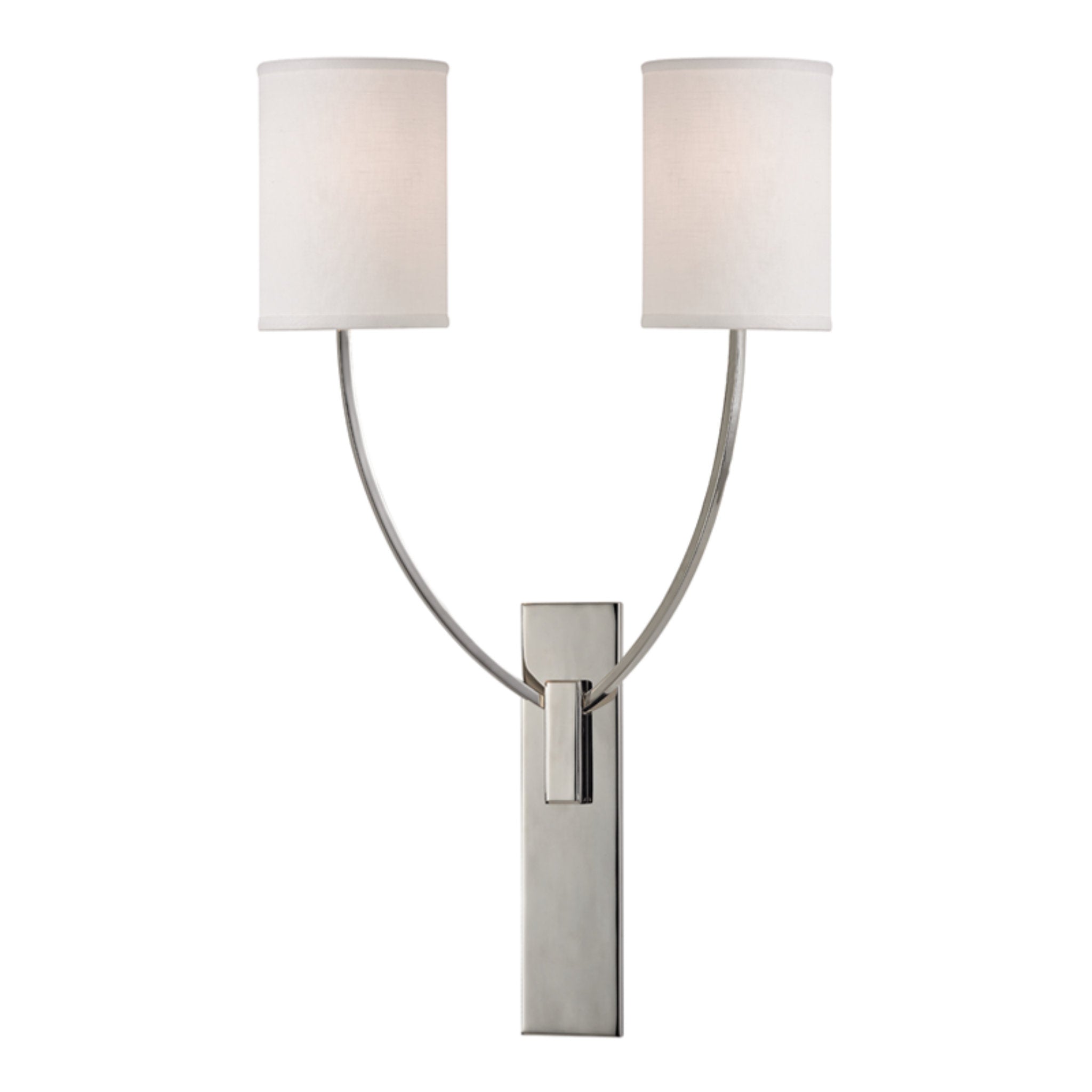 Colton 2 Light Wall Sconce in Polished Nickel