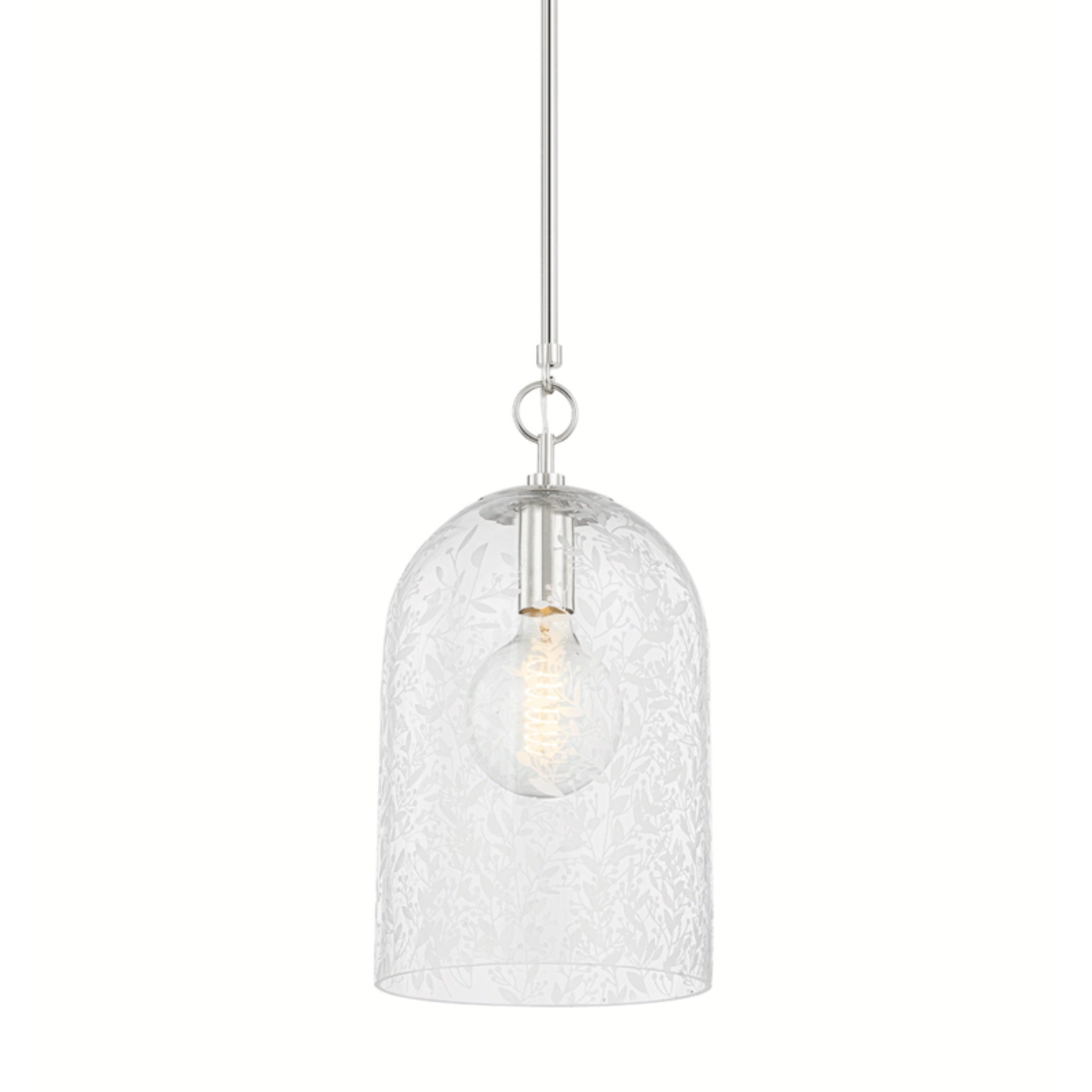 Belleville 1-Light Pendant in  Polished Nickel 10L x 10W x 18.5H
