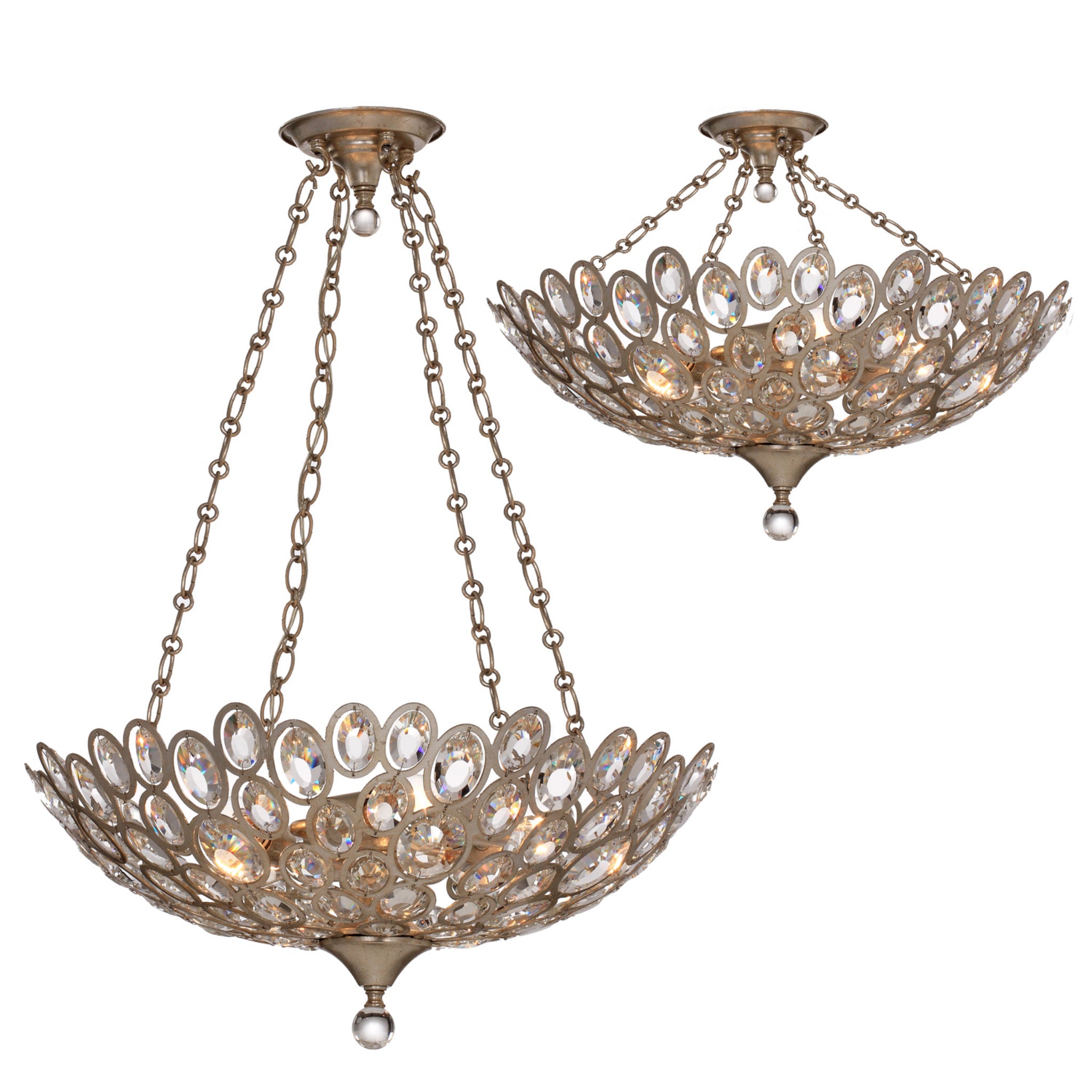 Sterling 24.25'' Distressed Twilight Chandelier Gold 24.25"W x 14"H x 24.25"D