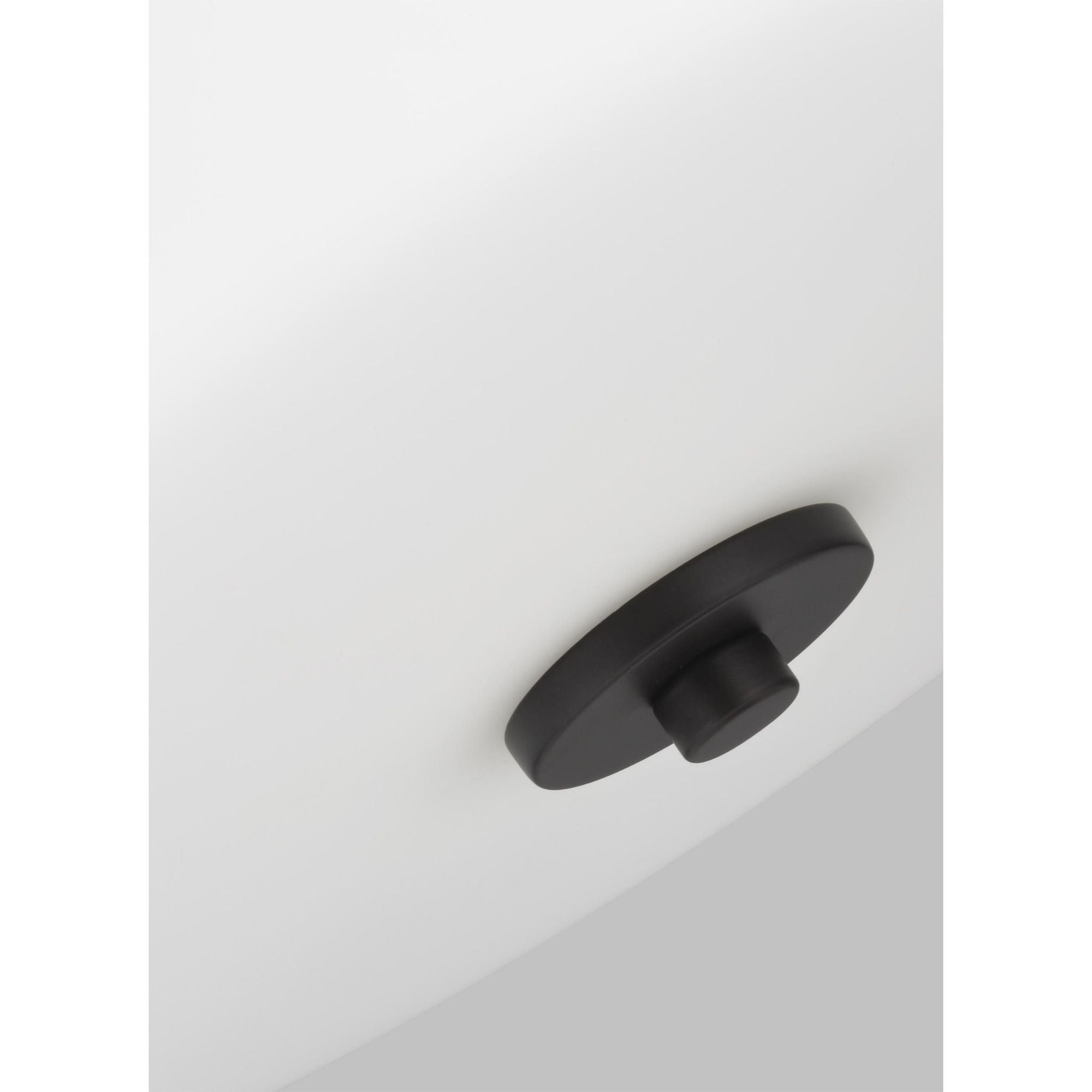 Kemal Three Light Semi-Flush Mount LED Transitional Ceiling Fixture 12.5" Height Steel Round Etched / White Inside Shade in Midnight Black
