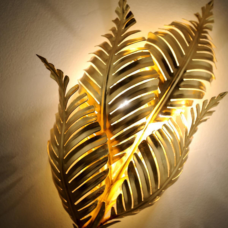 Tropicale 2 Light Wall Sconce in Gold Leaf