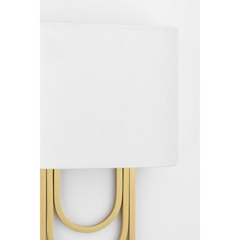 Farah 2 Light Wall Sconce in Polished Nickel