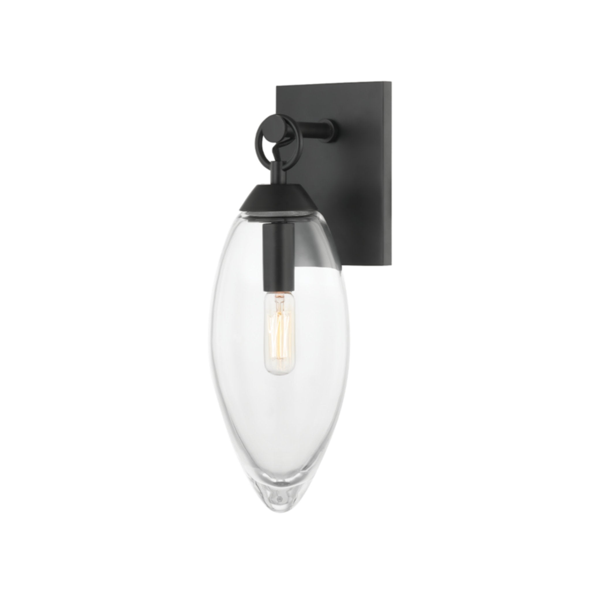 Nantucket 1-Light Wall Sconce in  Black Brass 4.5L x 4.5W x 13.5H