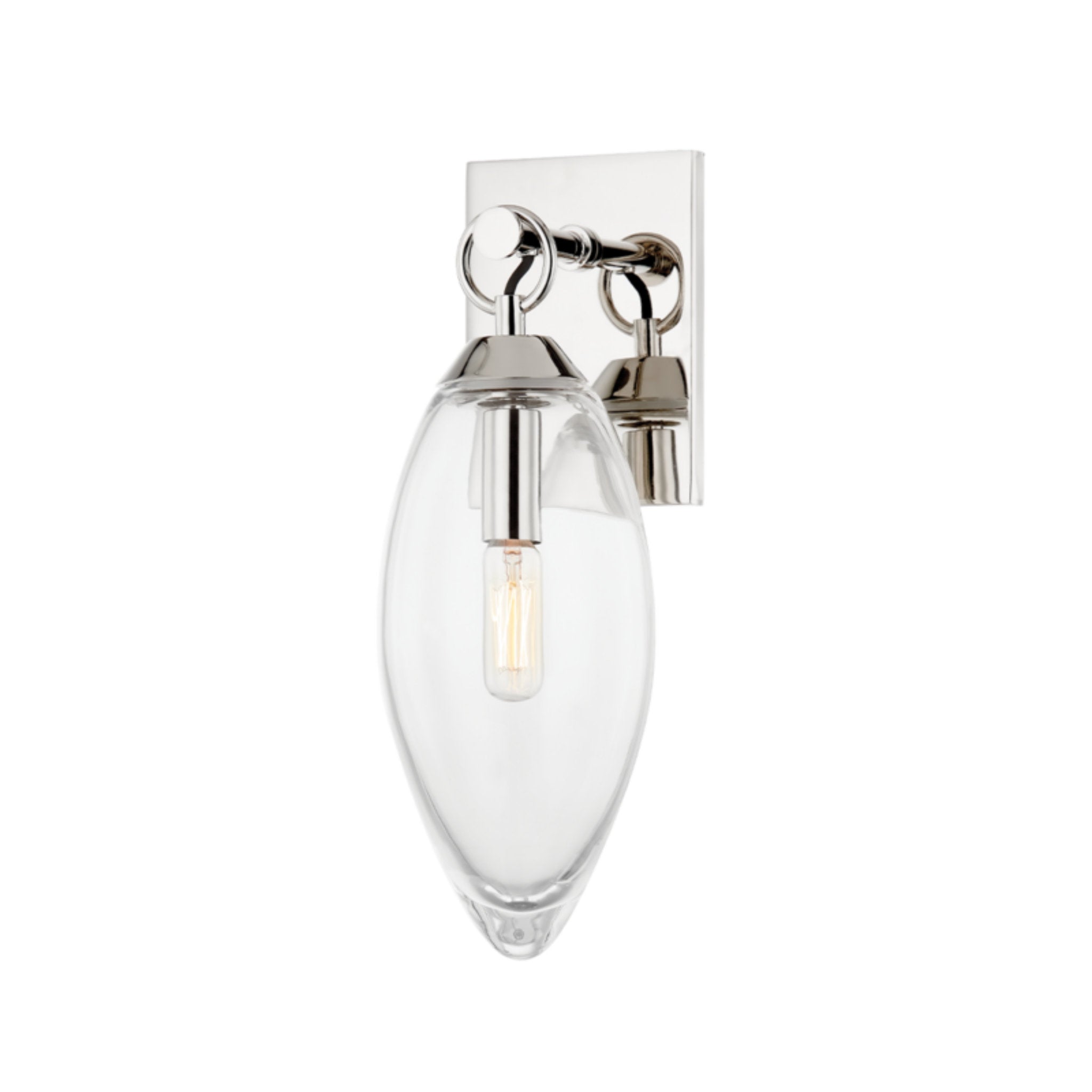 Nantucket 1-Light Wall Sconce in  Polished Nickel 4.5L x 4.5W x 13.5H