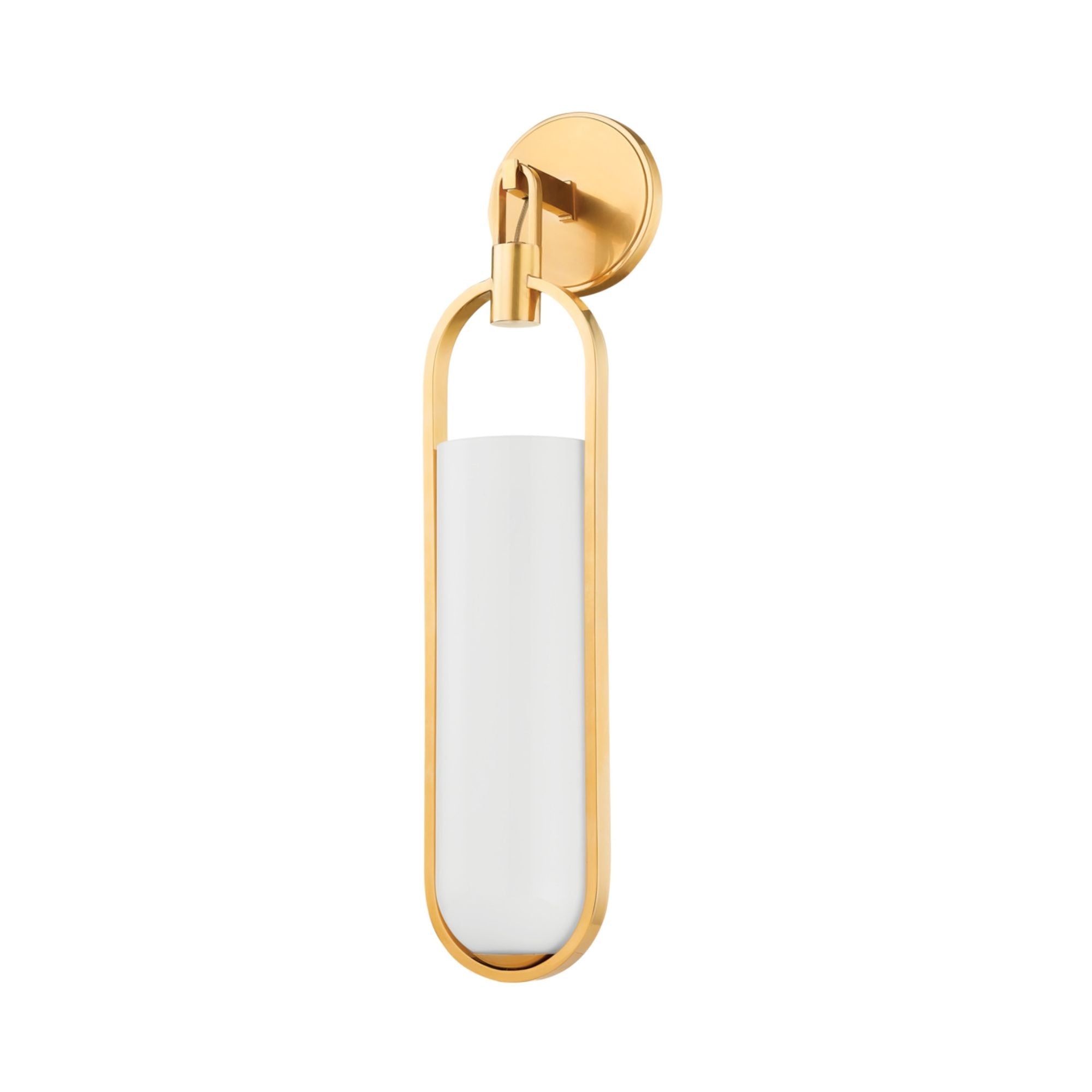Lorimer 1-Light Wall Sconce in Aged Brass 4.75W x 22H
